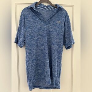 Blue Heather Men's Short-Sleeve Polo Shirt